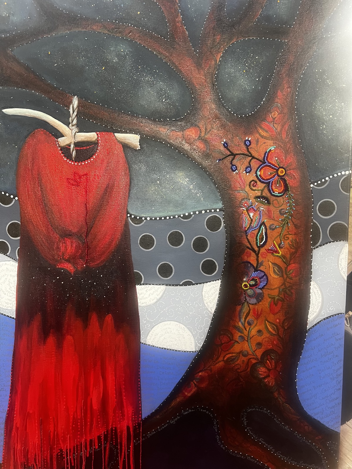 Red Dress In Tree
